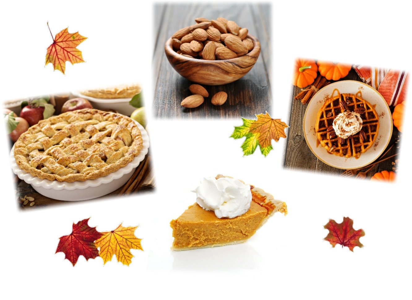 Herbstdüfte, sugered pie crust, almond, pumpkin pecan waffle und pumpkin pie
