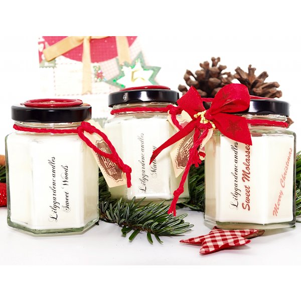 Winterduft 3-er Set im Country House Jar small. Sweet Woods, Sweet Molasses und Mulberry.