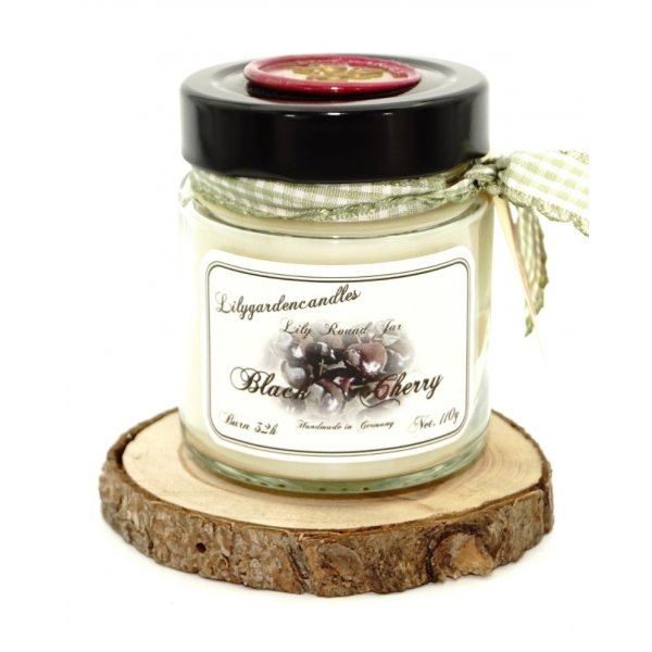Black Cherry  Lily Round Jar mini