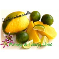 Duftkerze Mango & tangy Lime in der Milchflasche 220g