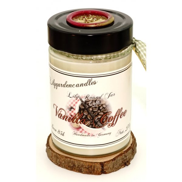 Vanilla Coffee  Lily Round Jar large