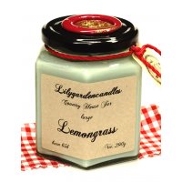 Lemongrass scented candle in a glass 290g