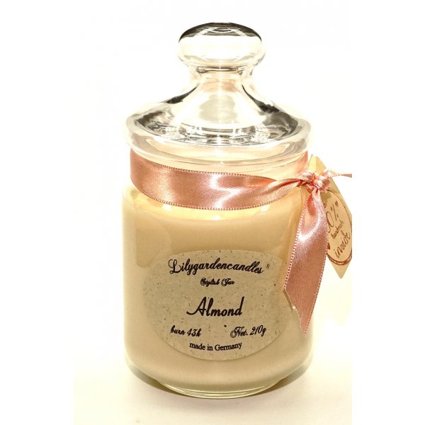 Scented candle Almond in a glass 210g