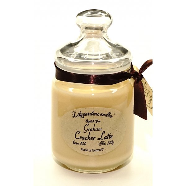 Scented candle Graham Cracker Latte in a glass 210g