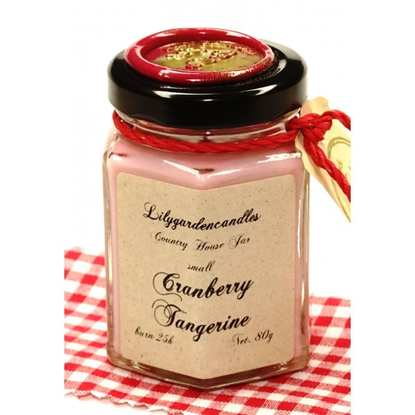 Scented candle cranberry & tangerine in a glass 80g