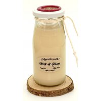 Duftkerze Milk & Honey in der Milchflasche 220g
