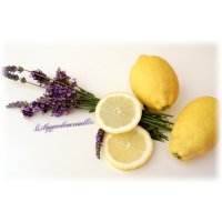 Duftkerze Lemon Lavender in der Milchflasche 420g